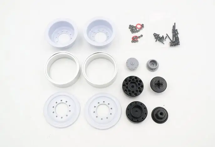 4 rims Военный MmETAL 8X8 8 колеса 8WD грузовик 1/12 Масштаб RC рама и обвес комплект совместимый Капо Татра CD15825 крест MC8 - Цвет: 4 rims