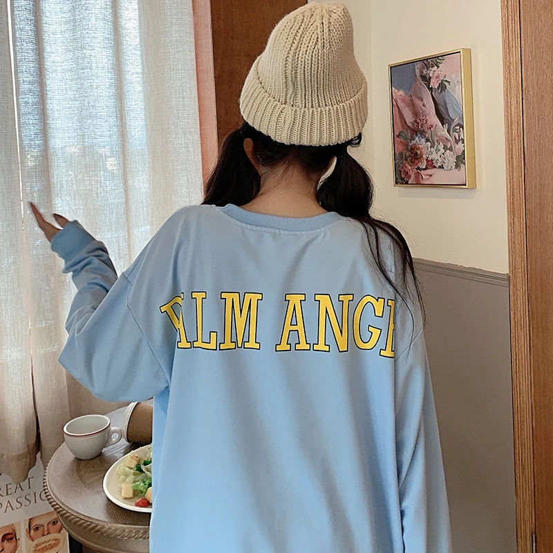 

Japanese Preppy Style INS Vintage O-Neck Sweatershirt Women Autumn Spring Casual Female Korean Fashion Pullover Black Tops