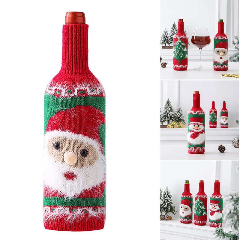 

Sweater Christmas Wine Bottle Covers Holiday Wine Bottle Cloth Cover for Christmas Party Decorations SUB Sale