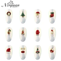 2020 hot style nziquan 10pcs a pack of christmas series small items nail art decoration 3d multi shape diy nail decoration stick