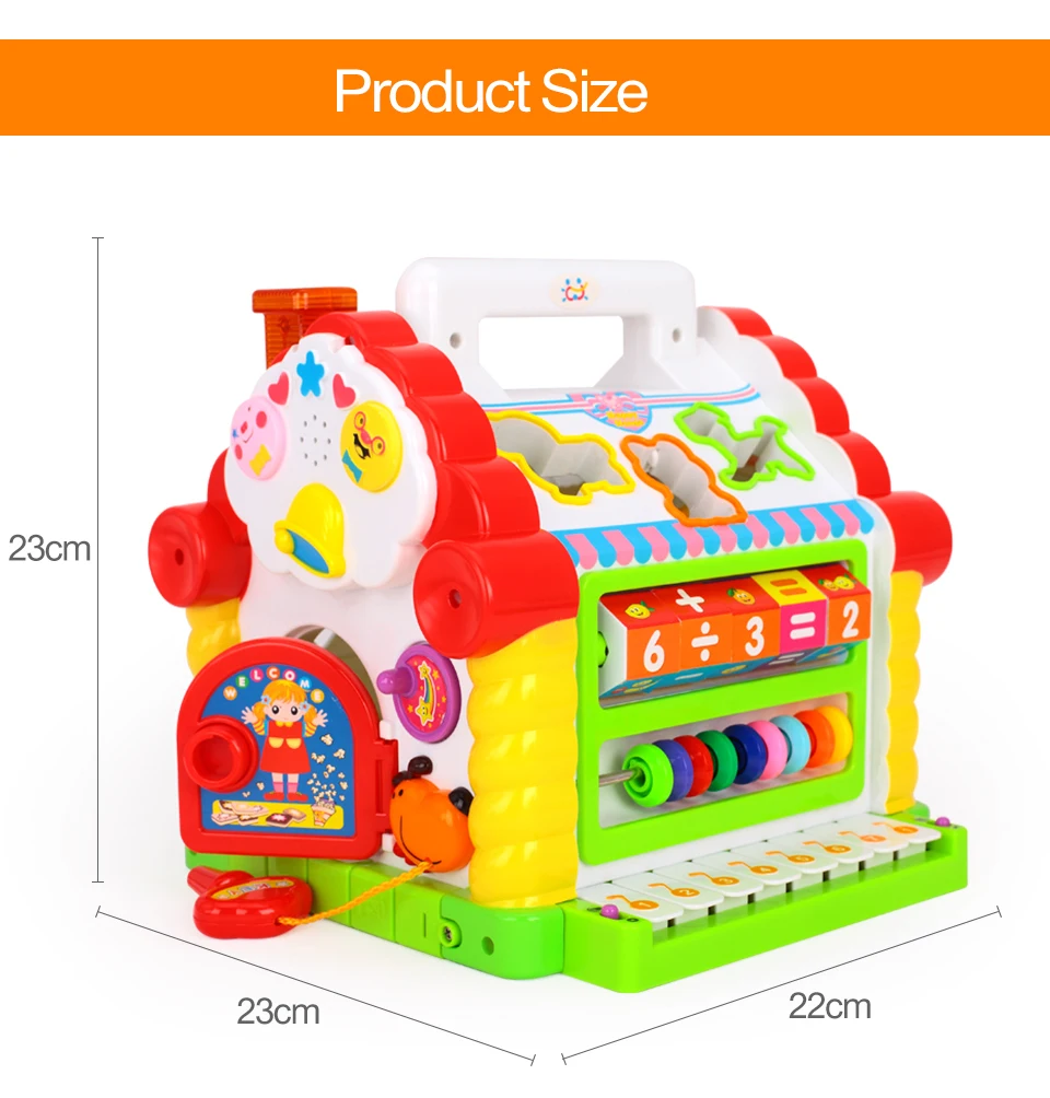 HOLA TOYS 739 Многофункциональные Музыкальные игрушки Детские забавные игрушки музыкальная электронная геометрические блоки Сортировка Обучающие Развивающие игрушки