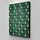 Домашний декор, холст, принты американского доллара, картина, неоновая вывеска, плакат, настенные картины, модульные картины для прикроватной тумбочки, фоновая рамка