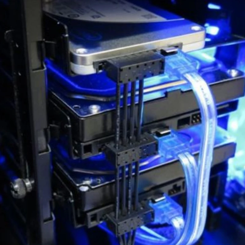 5 шт./лот 4-контактный 18AWG IDE Molex от 1 до SATA серия кабель питания адаптер разделитель