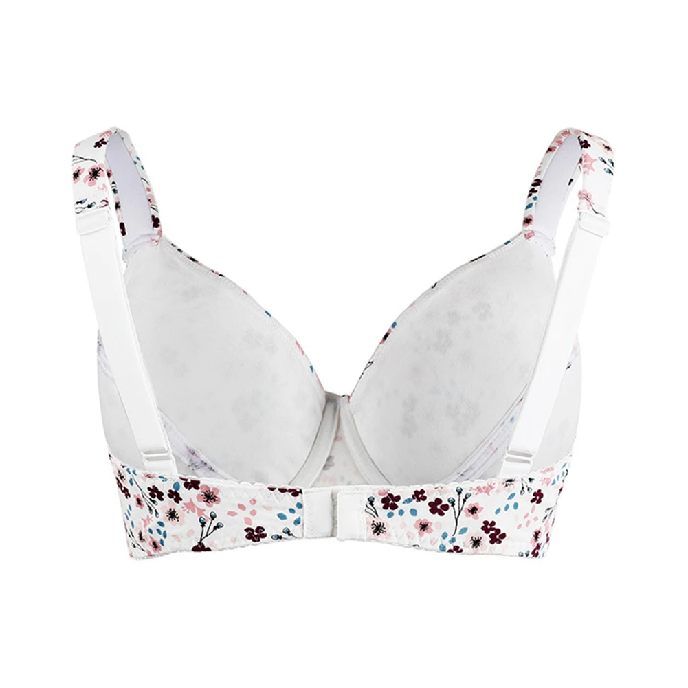 

Big Size Women Bras Seamless Push Up Bra Floral Print Underwire Underwear Sexy Brassiere Bra Female Wireless bra Tube Top