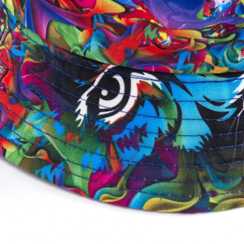 

Summer Graffiti Anime Duck Bucket Hat Women Men Two Side Bob Hip Hop Fisherman Hat Panama Boy Girl Outdoor Sun Visor Sun Hat