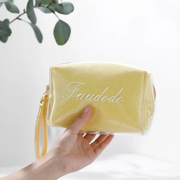 

Makeup Bag Fashion Trend Solid Color Sweet Small Fresh Portable Cosmetic Wash Bag Storage Bag