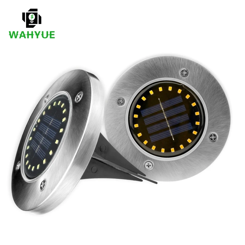 4pcs/lot 20LED Solar Lawn Lamp Outdoor Yard Buried Decoration  Night Lights IP65 Waterproof PathWay Floor Under Ground Spot Lamp images - 1