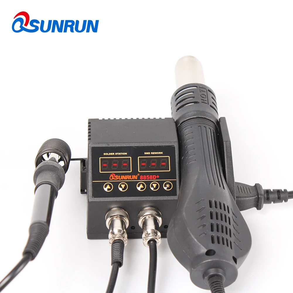 Портативный цифровой термостатический дисплей 8858DP 2 в 1 паяльная станция