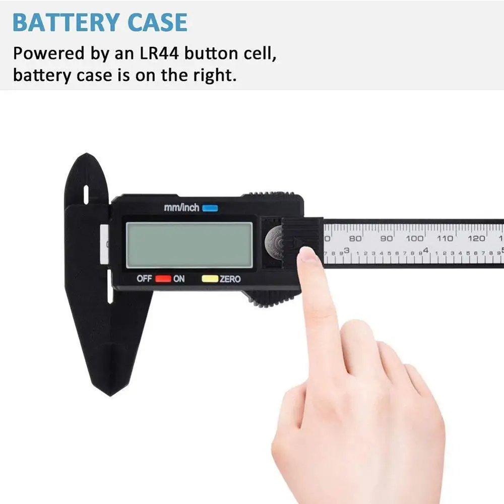Штангенциркуль цифровой из углеродного волокна 150 мм 6 дюймов|Измеритель толщины|