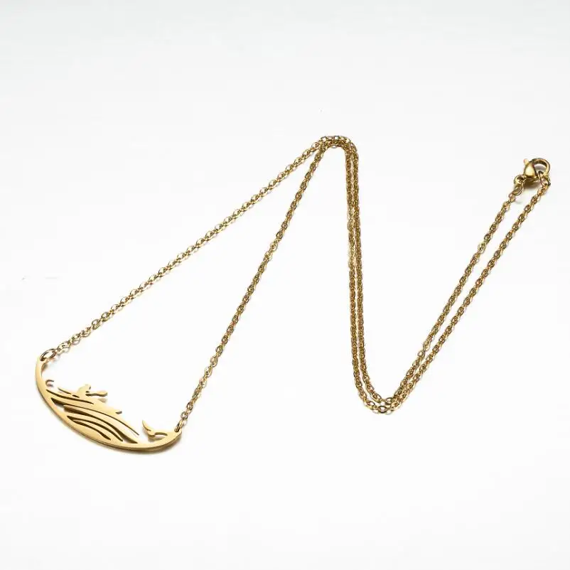 Женское Ожерелье из нержавеющей стали для катания на лыжах | Украшения и