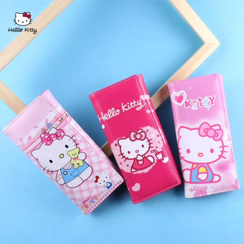 HELLO KITTY Модный женский короткий кошелек с рисунком милый детский индивидуальный
