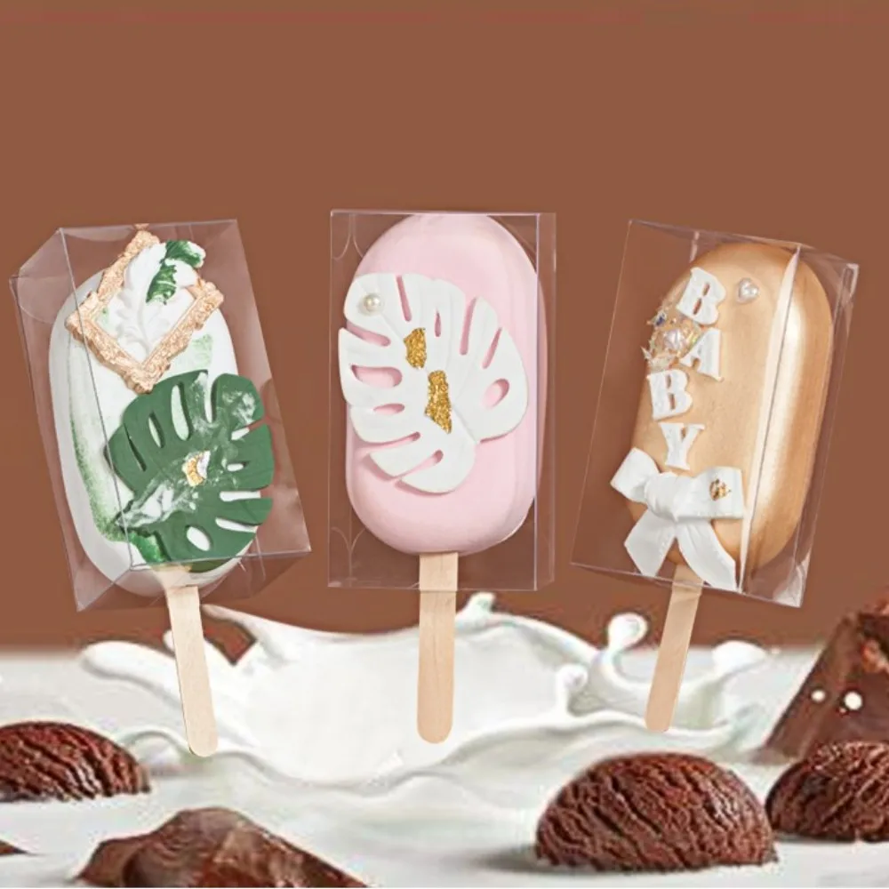 Cajas de pl&aacute;stico transparente con agujero para dulces, embalaje para Celebraci&oacute;n de beb&eacute;, recuerdo de fiesta de cumplea&ntilde;os-1