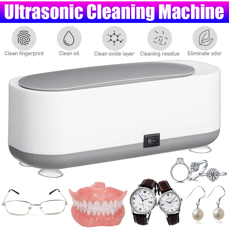 

Ultrasonic Cleaner Ultrasonic Bath Jewelry for Watches Contact Lens Glasses Denture Teeth Electric Makeup Razor Brush Cleaner