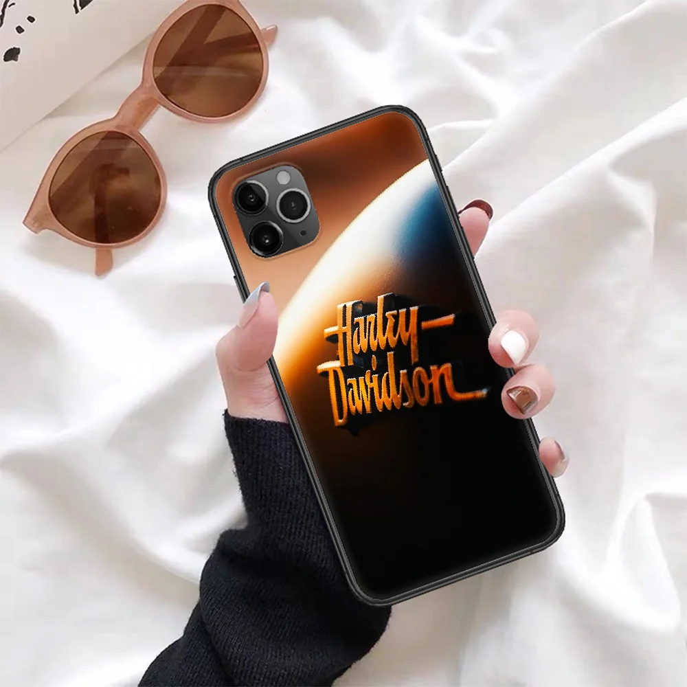 

Retro Harley Cool Motorcycle Phone Case For Iphone 4 4s 5 5S SE 5C 6 6S 7 8 Plus X XS XR 11 12 Mini Pro Max 2020 black Cover