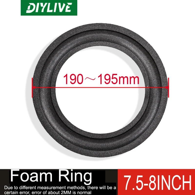 

DIYLIVE 7.5 ~ 8 inch subwoofer speaker repair accessories foam edge folding ring subwoofer (190 ~ 195mm)