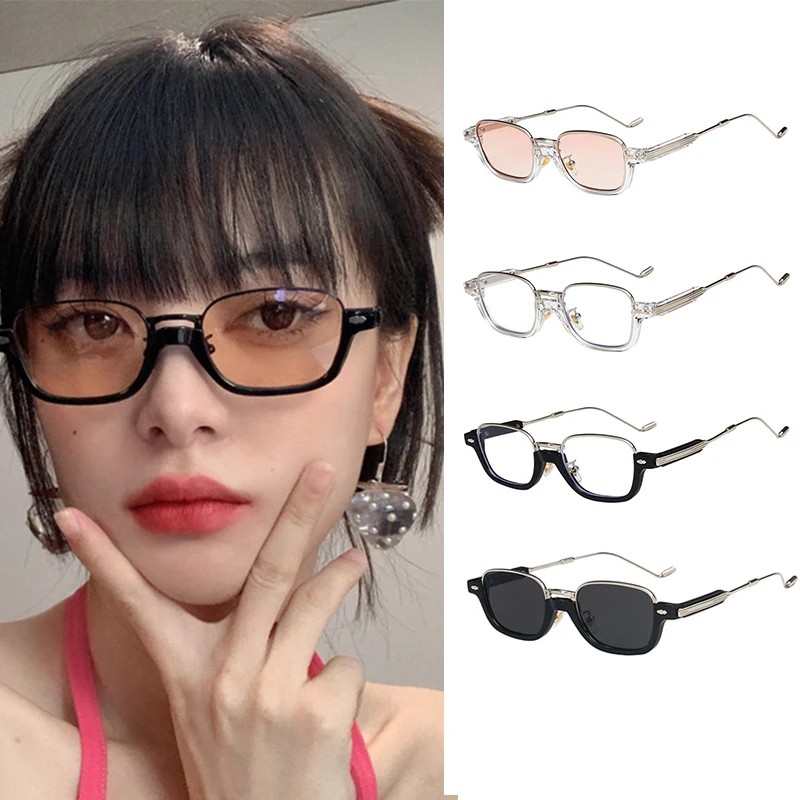 

Personalized Small Frame Lower Half Frame Retro Sunglasses Female Anti-Blue Light Hip-Hop Sunglasses Gafas De Sol Anti-Azules