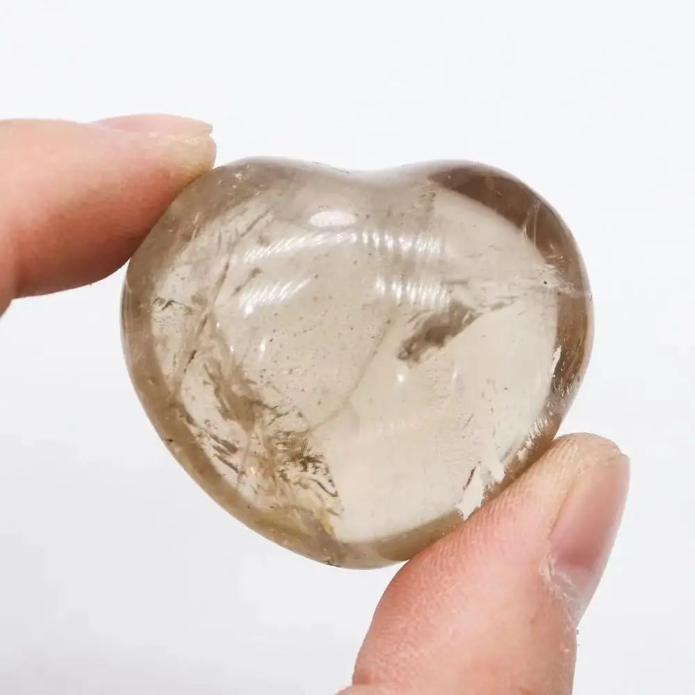 1 шт. 40 мм натуральные кристаллы лечебные камни темный дымчатый кварц сердце | Дом