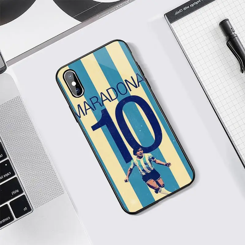 

Maradona Phone Case Tempered glass For iphone 7 8 plus X XS XR 11 12 PRO MAX Samsung S7 edge S8 S9 S10 e plus note8 9 10 pro