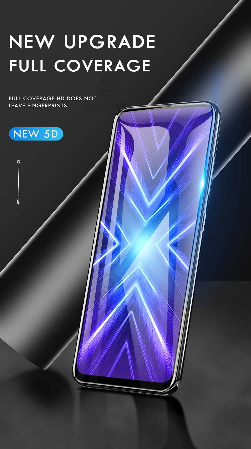 5D противоударное стекло для huawei honor 9x Премиум полное покрытие экрана протектор honor 9x Олеофобное закаленное стекло
