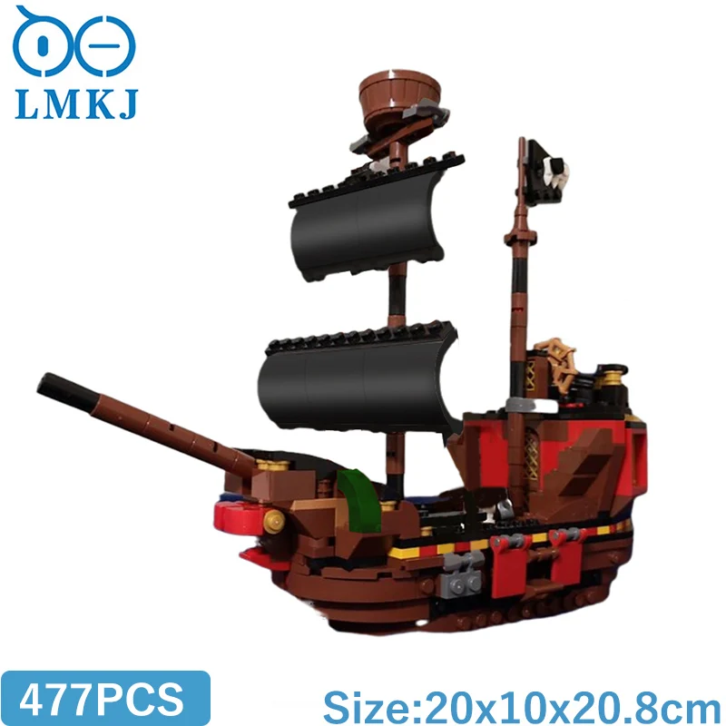 

Конструктор MOC пиратский корабль для творчества 31109, строительные блоки, детали конструктора, детские развивающие игрушки «сделай сам» для ...