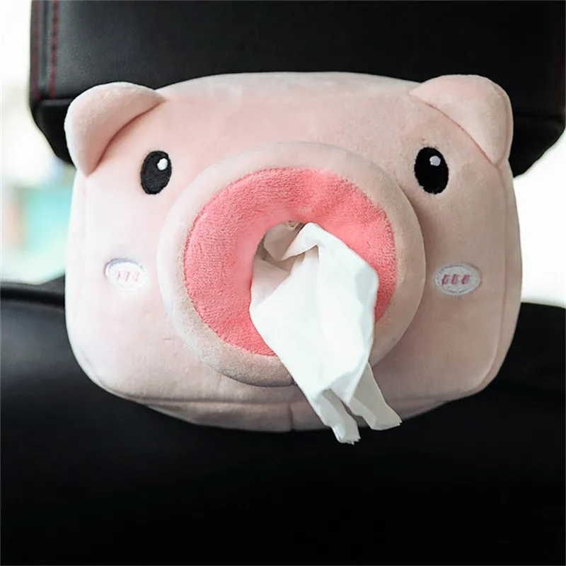 

Car Tissue Box Plush Animals Cute Napkin Tissue Paper Holder Car Styling Portable Paper Package Case Napkin Paper Holder