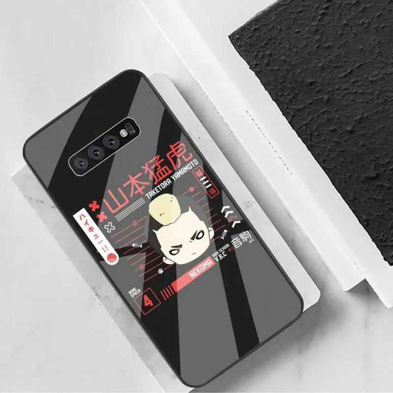 

Karasuno Phone Case Tempered Glass For Samsung S6 7 8 9 10 20 Plus Ultra Note8 9 10 10pro