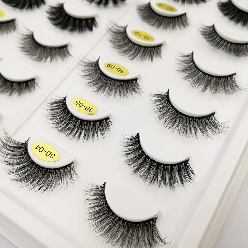 10 пар 3D норковые накладные ресницы женские инструменты для макияжа глаз Длинные