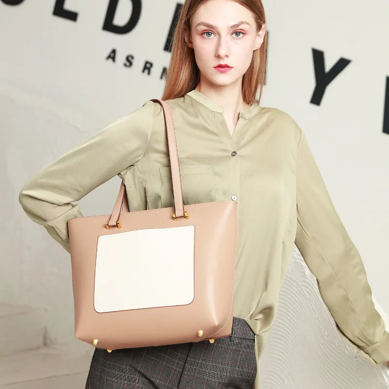 

2021 New Fashion Single Shoulder Messenger Bag Real Leather Women Casual Totes High Quality Large Capacity Satchels Luis Vitton