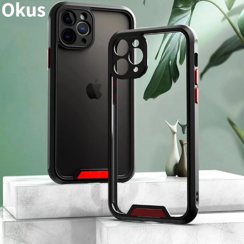 

Shockproof Bumper Armor Phone Case For iPhone 11 12 SE 2 11 13 Pro Max XR XS Max X 7 8 Plus 13 Pro Camera Protection Back Cover