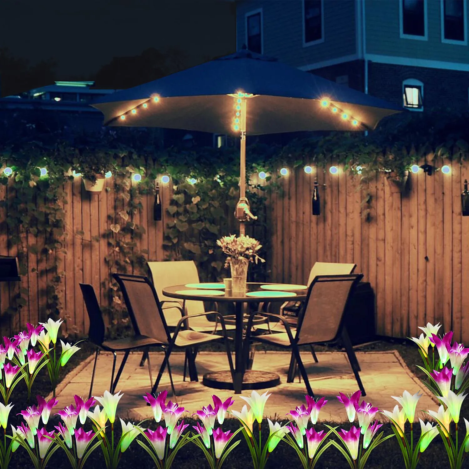 Садовый светильник на солнечной энергии водонепроницаемый 2 шт.|Светодиодные