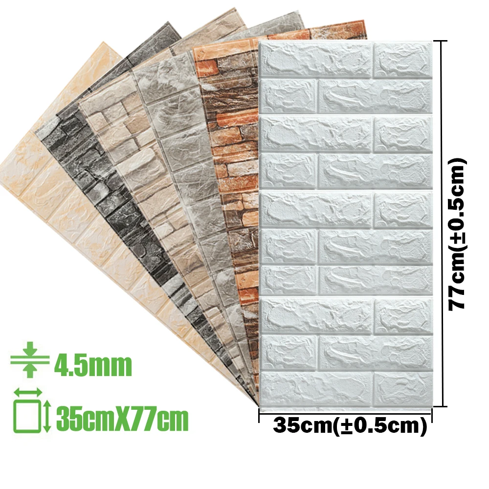 

Настенные 3D стикеры из пены, самоклеящиеся наклейки с имитацией кирпича, домашний декор, для гостиной, спальни, ванной комнаты, 16 шт.