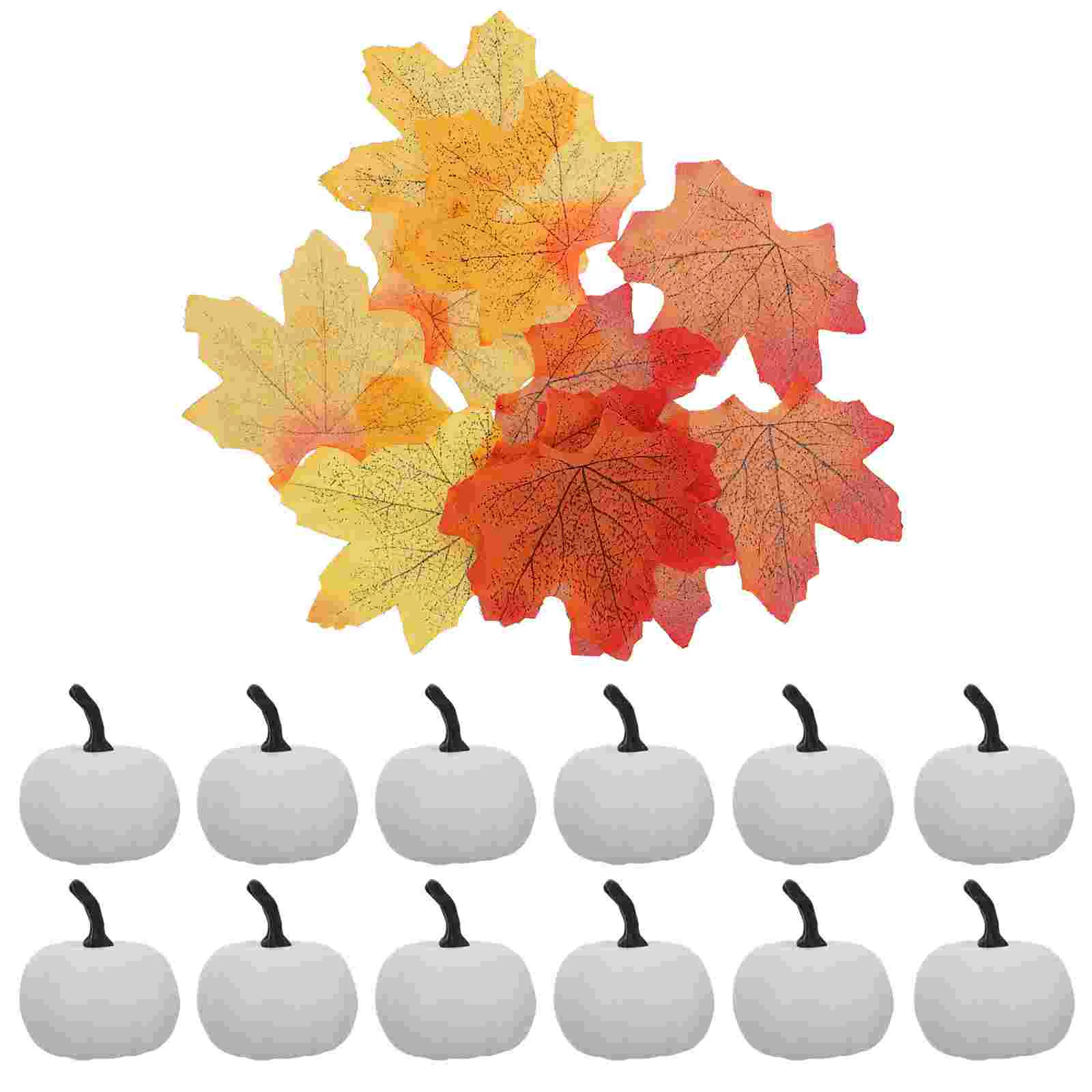 

1 Set Simulated Pumpkin Ornaments Maple Leaves Props Supplies