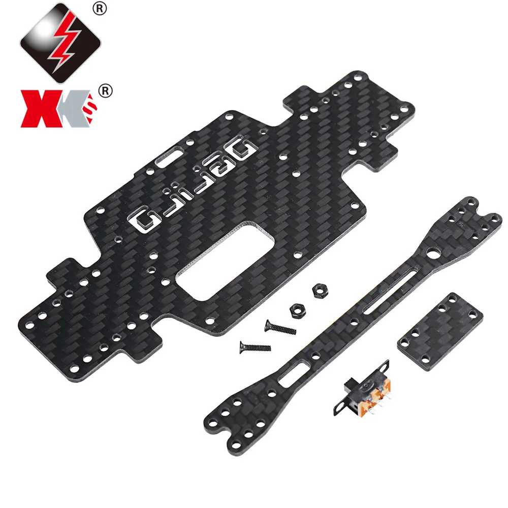 

Wltoys K969 K979 K989 K999 P929 P939 1/28 RC модернизированное углеродное волокно шасси автомобиля нижние части