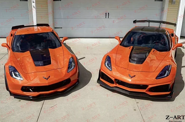 2014 2019 Z ART для C7 ZR1 средства ухода за кожей комплект передний бампер модернизации