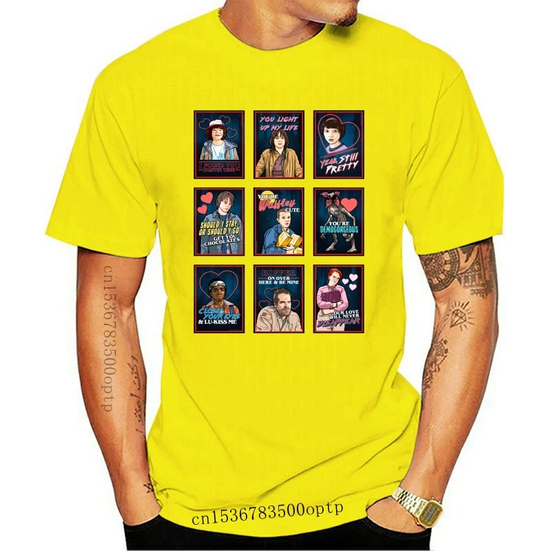 

Футболка мужская с коротким рукавом, забавная Модная рубашка с принтом сериала «очень странные дела», белый цвет, на лето