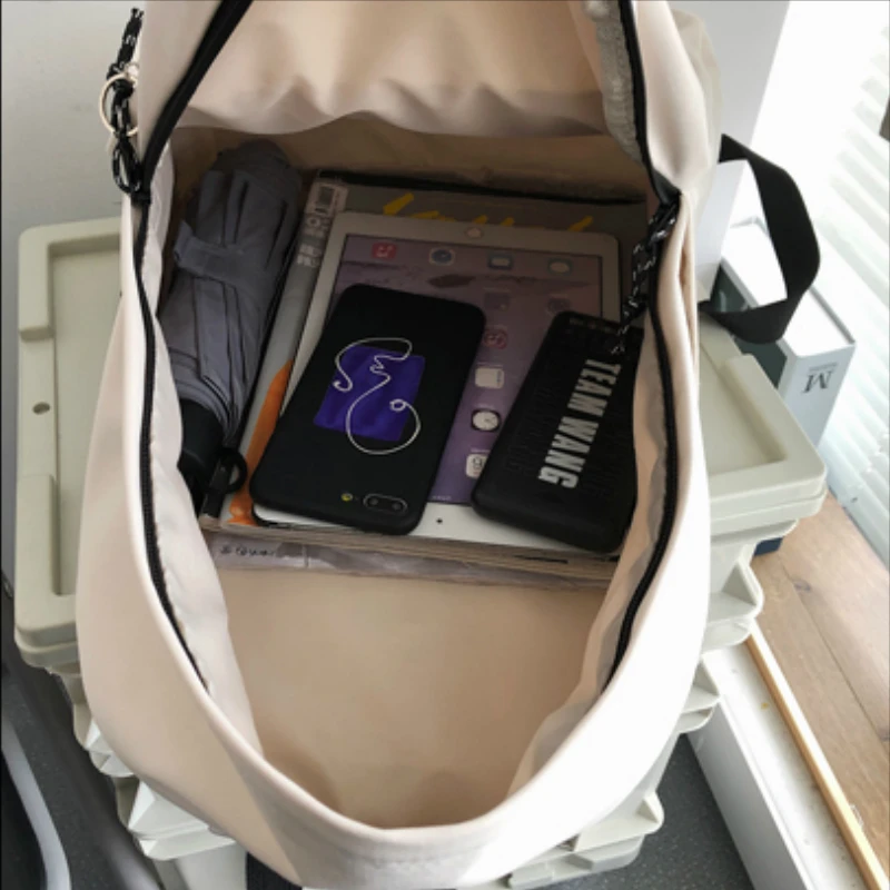 

Backpacks Letter Printed Large Capacity Simple Students School Bags Couples High Quality Ins Harajuku Water-proof Bags Leisure