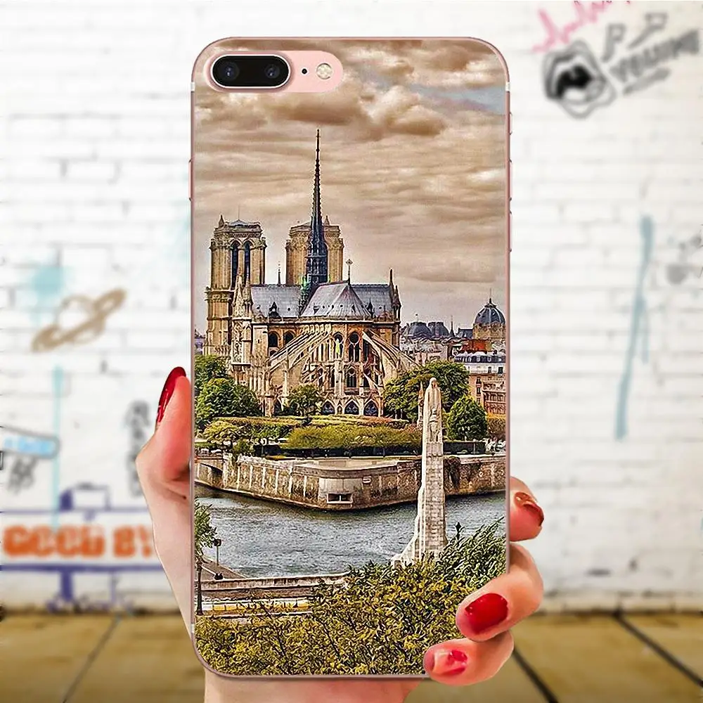 Мягкие ТПУ Капа декоративные наклейки на стену во французском стиле здание Нотр