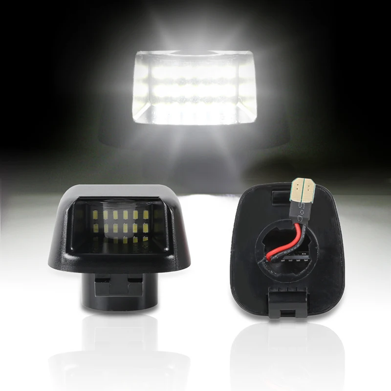 

2 PCS White LED License Plate Light For Nissan Navara D40 Frontier Suzuki Equator Number License Plate Lamp Canbus Error Free