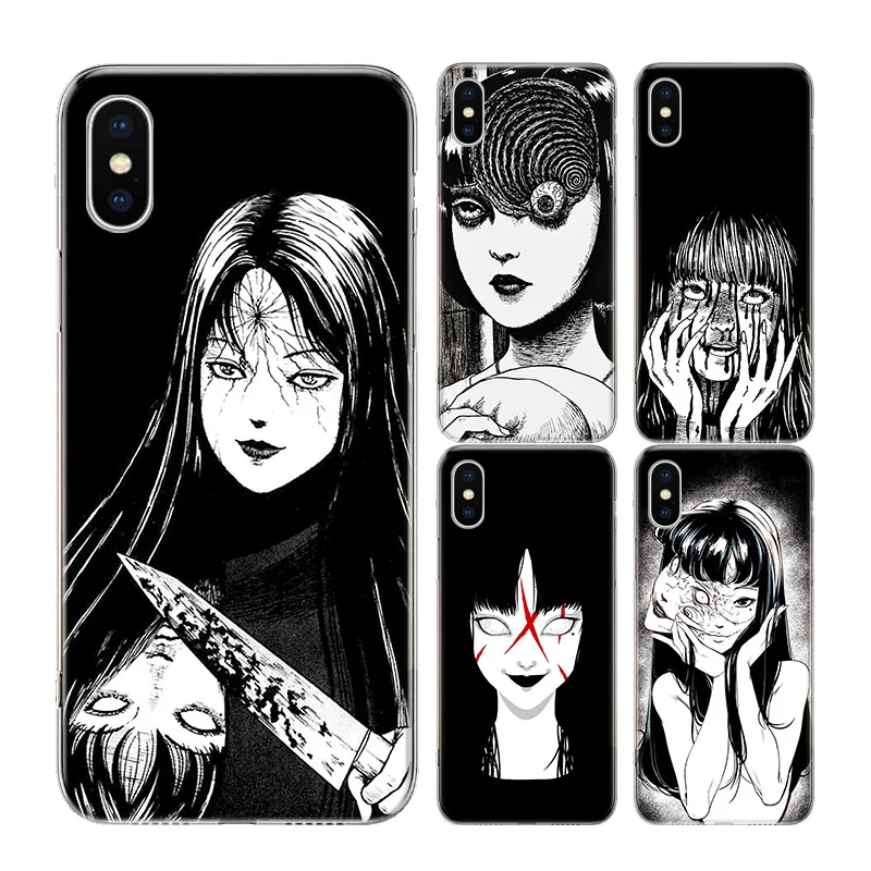 

Junji Ito Tees Horror Silicone Shell Case For Apple iPhone 11 Pro SE 2020 6 6S 7 8 Plus + X 10 Ten XS MAX XR 5 5S Bags Cover