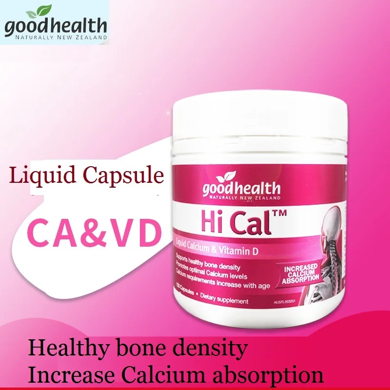 

Good Health Hi-Cal Liquid Calcium VitaminD 150Cap Support Healthy Bone Teeth Joints Muscles Prevention Treatment of Osteoporosis