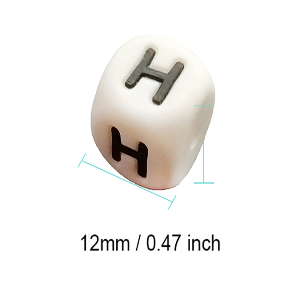 Детские DIY письмо пищевого силикона ожерелье бисер ребенок прорезывание зубов