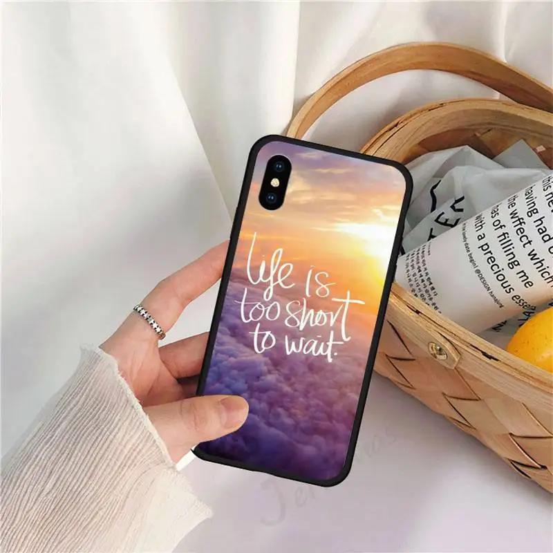 

Pink Sky Clouds art text Phone Case for iPhone 11 12 mini pro XS MAX 8 7 6 6S Plus X 5S SE 2020 XR high quality capa
