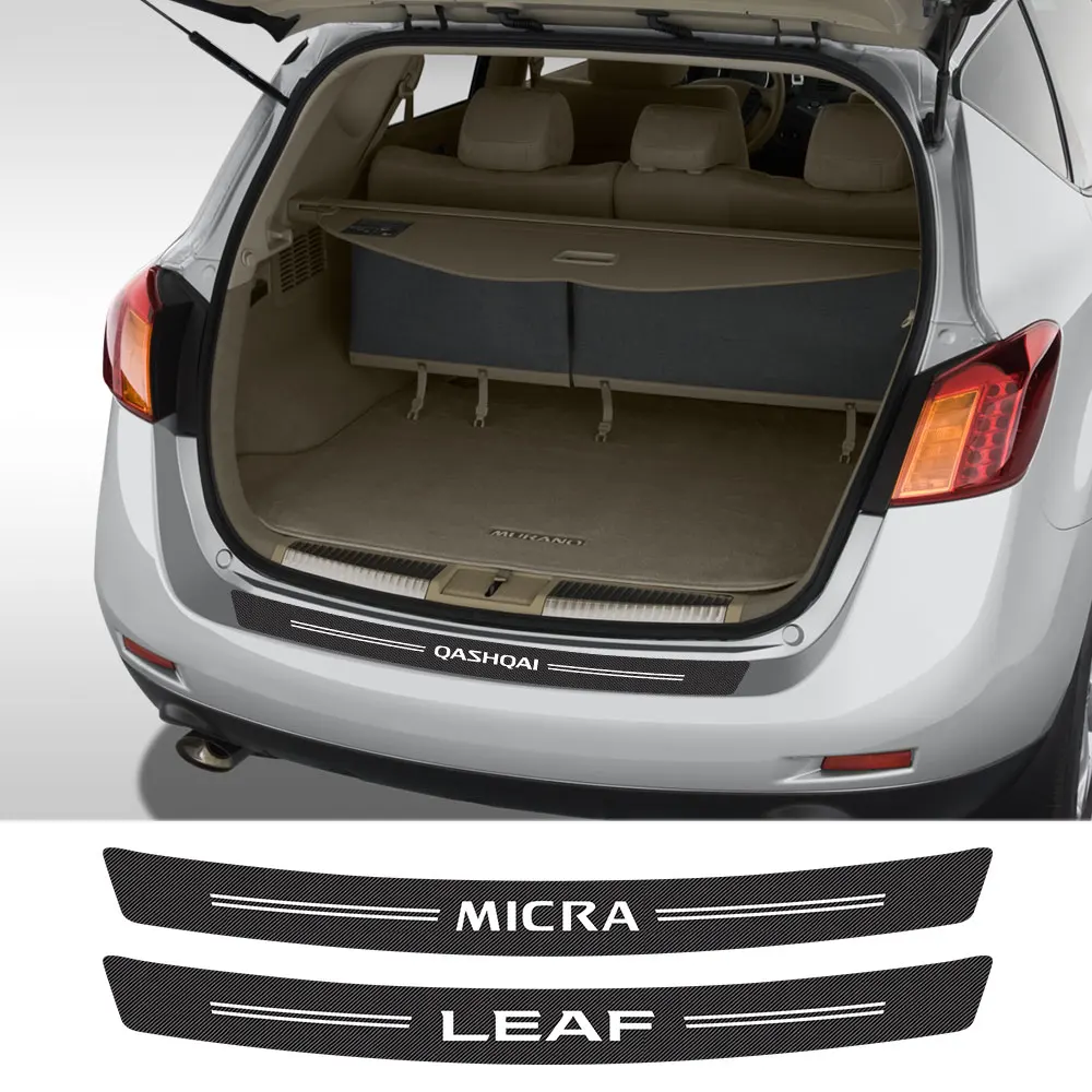 Наклейки на задний бампер в багажник автомобиля для Nissan Qashqai Juke Leaf Micra Sentra Patrol Maxima