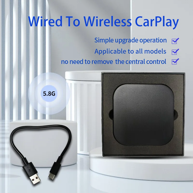 Универсальный беспроводной ключ Carplay для автомобилей с оригинальным проводным