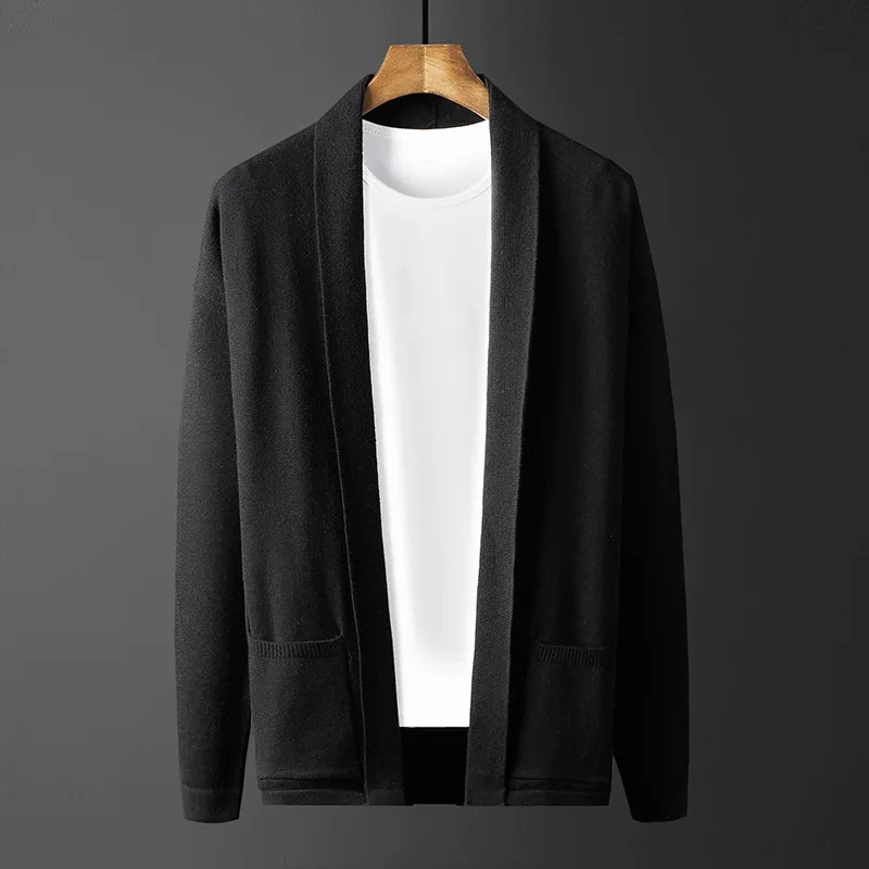

Brand Winter Jacket Men Casual New Cardigan Man V Neck Knitted Sweater Coat Black Sueter Hombre Sweaters New Arrivals plus size