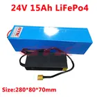 Литиевый аккумулятор GTK Lifepo4 24 в 15 А  ч 8S 25,6 В с BMS для электровелосипеда 250 Вт 500 Вт, скутера, скейтборда, резервного питания + зарядное устройство 29,2 в 3 А