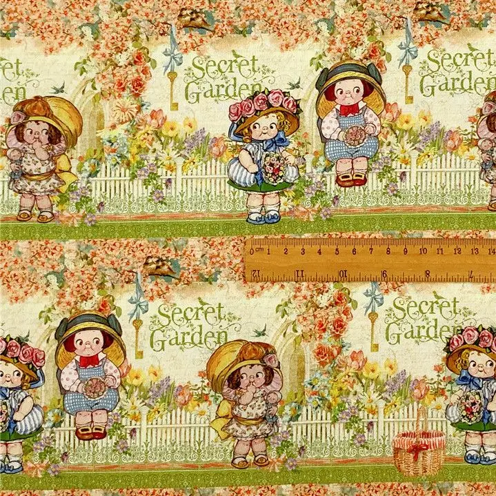 Лоскутная хлопковая ткань в стиле ретро для садовых кукол с томатами лоскутное