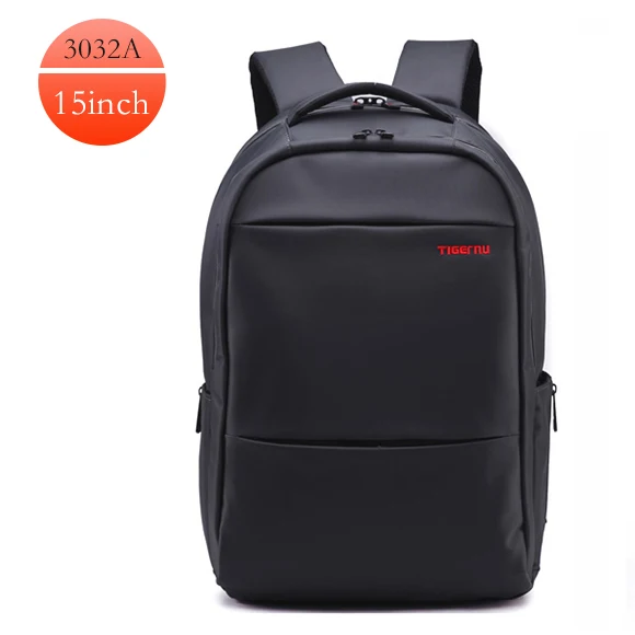 Black 3032A 15inch Tigernu Марка брызгозащитный Мужчины Рюкзак Бизнес Компьютер Рюкзак Сумка Женская Рюкзак мужская Сумка Для Ноутбука Рюкзак 15.6 - Цвет: Black 3032A 15inch