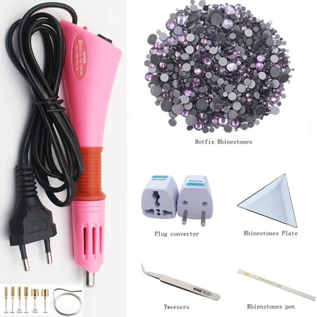 Six-piece set Нагревательные камни инструмент исправление стразы аппликатор палочка пистолет использовать для Стразы Кристалл страз исправление DIY Стразы для одежды - Цвет: Six-piece set
