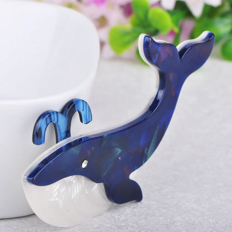 Новое поступление Симпатичные броши в форме голубого дельфина акриловые булавки